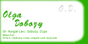 olga dobozy business card